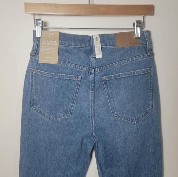 Madewell Perfect Vintage Jeans Raw Hem Size 24 New With Tags - Picture 9 of 12